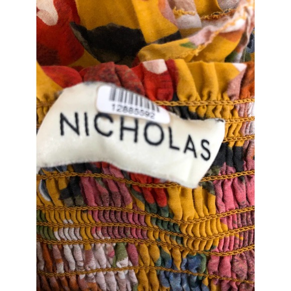 Nicholas Prairie Dress Smocked Floral Multicolor 18 - Picture 12 of 14